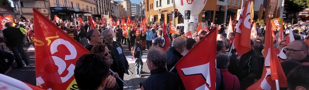 Le 18 octobre, 1500 grévistes en manifestation au Puy